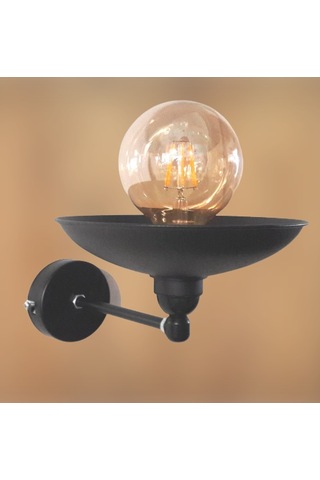 Siyah Metal Aplik e 27 Duy normal Duy Siyah