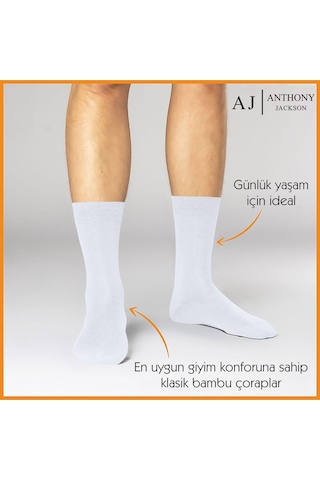 Giorgina Ferri 6 Çift Kutulu Bambu Premium Klasik Erkek Çorap