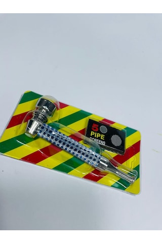 Fosforlu Taşlı Metal Pipo 13 CM