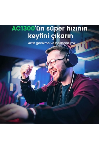 Ugreen AC1300 USB 3.0 1300Mbps 2.4/5Ghz Wi-Fi Kablosuz Alıcı Ağ Adaptörü