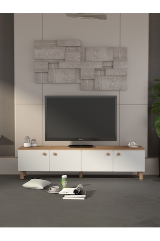 Bohem 180 Cm Beyaz Tv Ünitesi Beyaz