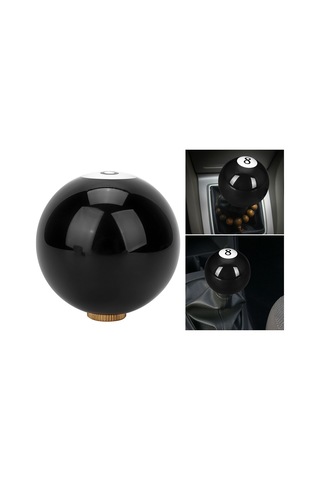 Lemestar Siyah Bilardo 8 Numara Desenli Universal Otomobil Vites Kolu, Akrilik Malzeme, Kolay Kurulum, Manuel Vites Uyumlu Diğer