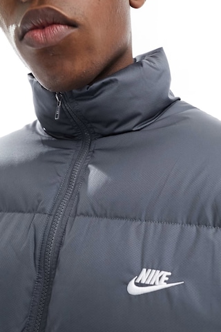 Nike Clup Puffer Synthetic Fill Full Zip Loose Fit Men's Jacket Erkek Bol Kesim Suitici Mont Gri Fb7368-068