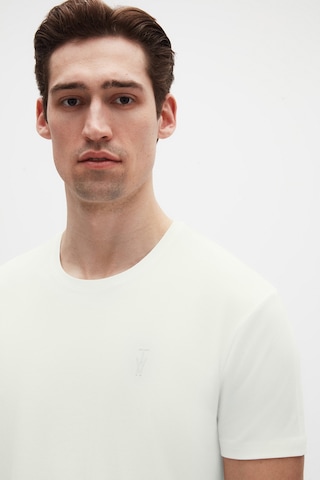 Twn Slim Fit Ekru Düz Kabartma Baskılı T-shirt 4ec148551753m Ekru