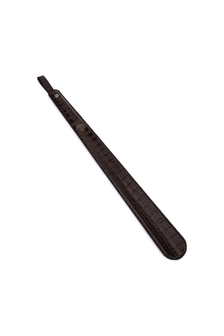 Tamer Tanca Unisex Hakiki Deri Kahverengi Kroko Kerata Çekecek 147 Kerata Sk25-26 Kahve Kroko