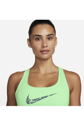 Nike Dri-fit Swoosh Kadın Yeşil Spor Sütyeni