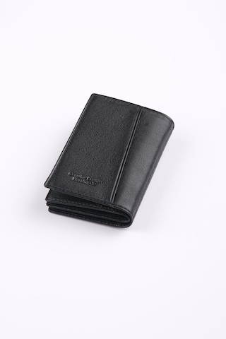 Ancora Leather Hakiki Deri Minimal Kartlık-26206 Siyah