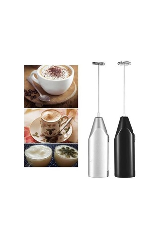 Büro Ev Ofis Mutfağı İçin Pilli Mini El Çırpıcısı Portatif Mikseri Köpürtme Aparatı