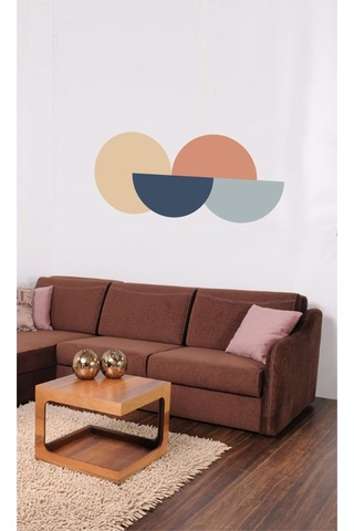 Daire Desenler Duvar Sticker 80x35 Cm Karışık