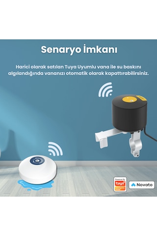 Wifi Su Baskını Sensörü Tuya, Smart Life Uyumlu