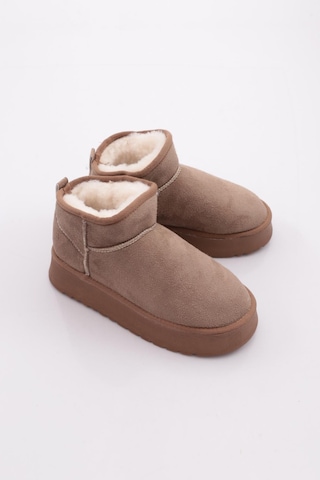 Dgn Cozy Kadın Ugg Bot Vizon