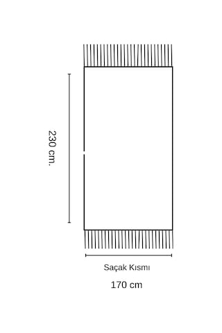 Miracolo Home Ekru Pamuklu Dekoratif Koltuk Örtüsü 170x230 Boyutlu Optimal Kaymaz Tasarım