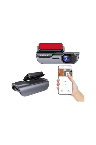 4k Ultra Hd Akıllı Araç İçi Kamera - Wi-fi Bağlantılı, 24 Saat Park Monitörlü, Gece Görüşlü Ve Döngüsel Kayıt Özellikli Sürüş Kayıt Cihazı Dash Cam
