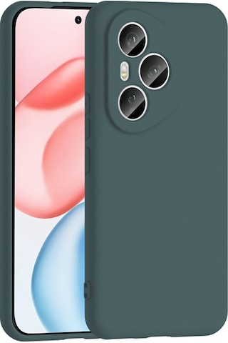 Honor 400 Pro Kılıf İçi Telefonu Çizmeyen Kadife Kaplı Dışı Soft Yapılı Esnek Lansman Kapak Ryc/mara Koyu Yeşil