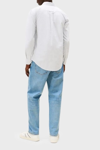Tommy Hilfiger Çizgili % 100 Pamuk Slim Fit Uzun Kollu Gömlek Erkek Gömlek Dm0dm20668 C5x Mavi MAVİ
