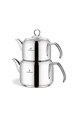 Sofram Soft Aile Boy Çaydanlık Takımı Sabit Süzgeçli Gri