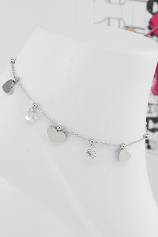 Kadın 316 L Kararmaz Anti Alerjenik Çelik Halhal Zy00025 - Gümüş