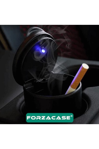 Forzacase Işıklı Araç İçi Küllük Kapaklı Oto Araba Küllüğü Fc848