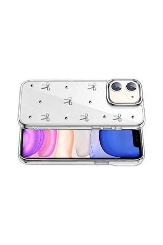 Newface - 325 - Apple iPhone Uyumlu 12 Fiyonk Desenli Kapak - - Spt-gld - Desen 5 Diğer
