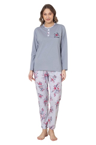 Abbas Erdem Erdem Pijama Takımı Dfn004 Gri