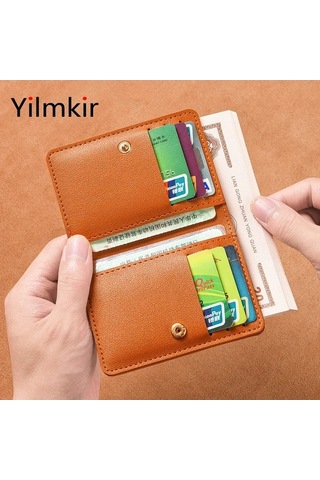 Createtech Sadelik Mini Kadın Cüzdan, Erkekler İçin, Sürücü Belgesi, Kredi Kartı, Purple Mor Mor