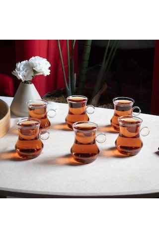 Perotti Dem 6 Lı Borosilikat Çay Bardağı Seti 15529 Şeffaf