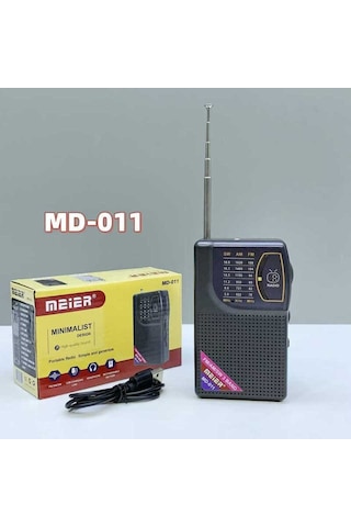 Rose Şarjlı Cep Radyosu - Fm Radyo, Deprem Radyosu Taşınabilir Küçük Radyo Black - Md-011