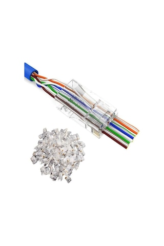 Yeni Nesil Delikli Cat6/Cat5 Rj45 Jack Konnektör Utp Jak 100 Adet