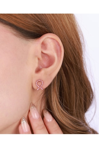 Renkli Taşlarla Süslenmiş Gümüş Küpe