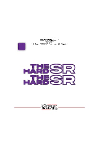 Cfmoto The Hard Sr Sticker Yüksek Kalite Folyo 2 Adet Sticker Etiket