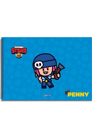 Gıpta 25 x 35 Brawl Star Spiralli Resim Defteri 15 Yp