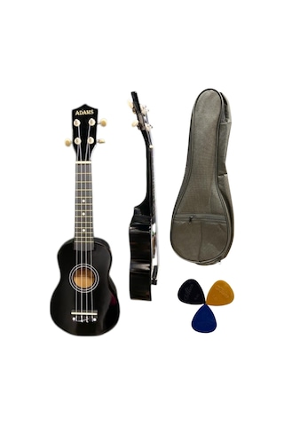 54 Cm Soprano Siyah Ukulele Kılıf Ve Pena Dahil
