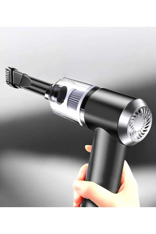 Siyah Şarjlı Araç İçi Süpürge 120w 5500pa Yüksek Emiş Gücü