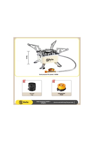 Symbee Taşra Kampı İçin Taşınabilir Çift Kullanıma Uygun Gazlı Ocak, Çıkırır Desenli, Su Kaynatma Ve Çay Pişirme İçin Dayanıklı Mutfak Aleti Diğer