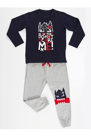 Denokids Don'T Scare Erkek Çocuk Pantolon Takım Çok Renkli
