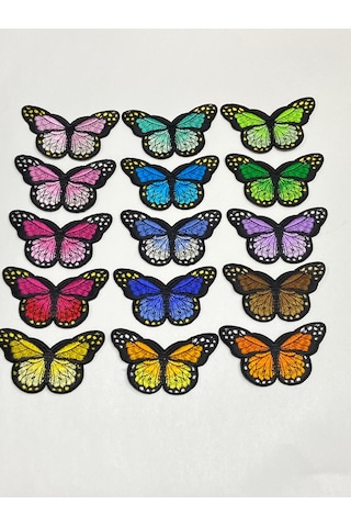 Kelebek Arma / Ütü İle Yapışan Arma / 8 Cm /b126/ - Su Yeşili