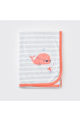 Bibaby Pirate Finny Bebek Battaniyesi 85X90 Cm 64622 Mavi