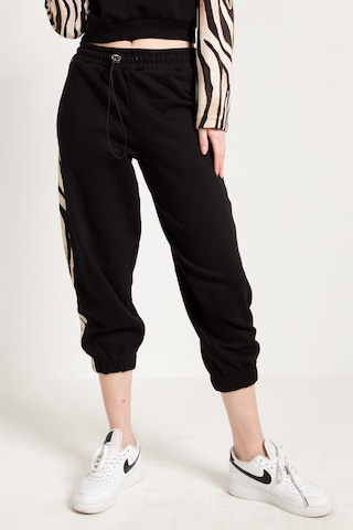JAHR MARC Zebra Desenli Siyah Kadın Jogger - XXL Siyah