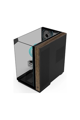 Powerboost Eclıpse 8 Argb Fan Triple Temperli Cam Type-c Mid-t Ahşap Sea View Atx Gaming Siyah Kasa