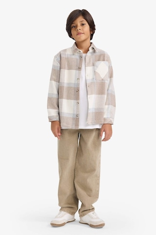 Defacto Erkek Çocuk Overshirt Fit Polo Yaka Ekose Desenli Flanel Uzun Kollu Gömlek G4505a825cwbg268 Bej-bg268