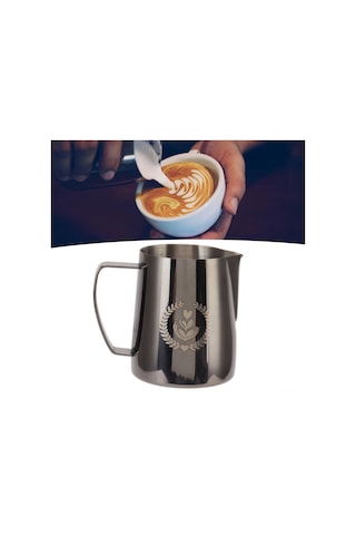 Shineyee 304 Paslanmaz Çelik 600ml Profesyonel Latte Sanatı Kasesi - Dökülme Engeli Uçlu, Sağlıklı Ve Dayanıklı Süt Köpürtme Kavanozu