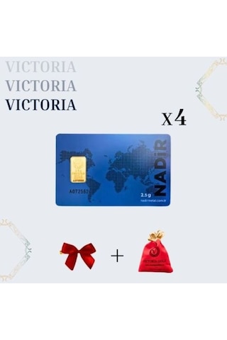 Vıctorıa Gold 4 Adet 2.5 Gr 24 Ayar 995 Altın (Nadir Yada Gar )