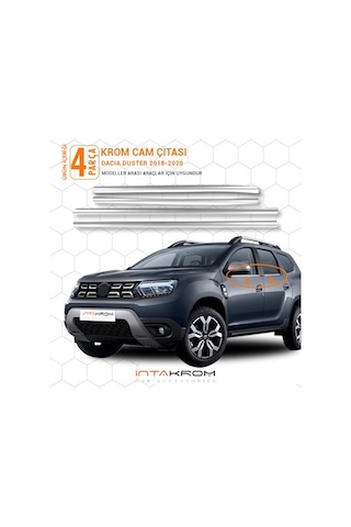 Dacia Duster Krom Cam Çıtası 4 Parça 2018 ve Üzeri