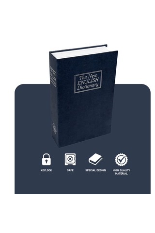 Kitap Şeklinde Mavi Büyük Boy Gizli Güvenlik Kitap Görünümlü Haz