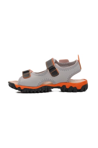Ayakmod 24-410-f Siyah-turuncu Ortopedik Erkek Çocuk Sandalet 001