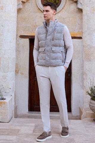Morven Erkek Vizon Trend Yünlü Dinamik Fit Şişme Yelek 26ks049004405 Vizon