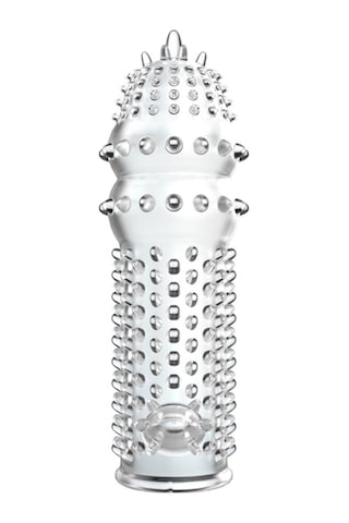 Lilitu Shop 12,8 Cm Klitoris Uyarıcılı Tırtıklı Penis Kılıfı