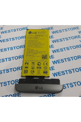 LG Uyumlu G5 Buzzer Alt Kapak Full+Şarj Soketi Siyah+Batarya Pil