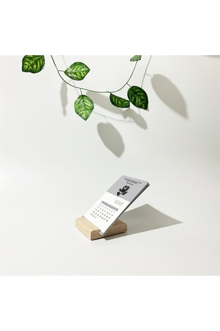 Çiçek Temalı Ahşap Standlı Poster Masaüstü Takvimi-2230