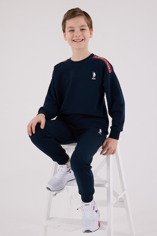 U.S. Polo Assn. Lisanslı Erkek Çocuk Alt Üst 2 Parça Eşofman Takımı Us2202 Lacivert